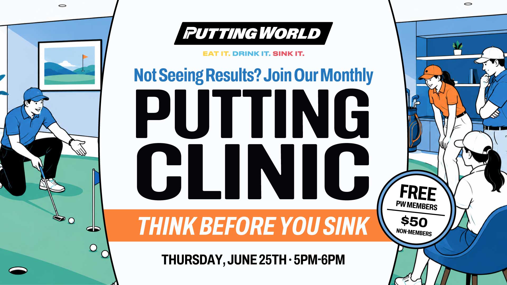 Putting Clinic: Think Before You Sink 1 PW1345 TV Graphics Golf Clinic Think Before You Sink